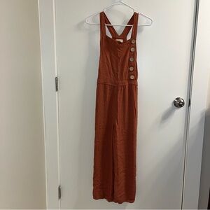 Universal Thread Rust Jumpsuit with Button Detail
